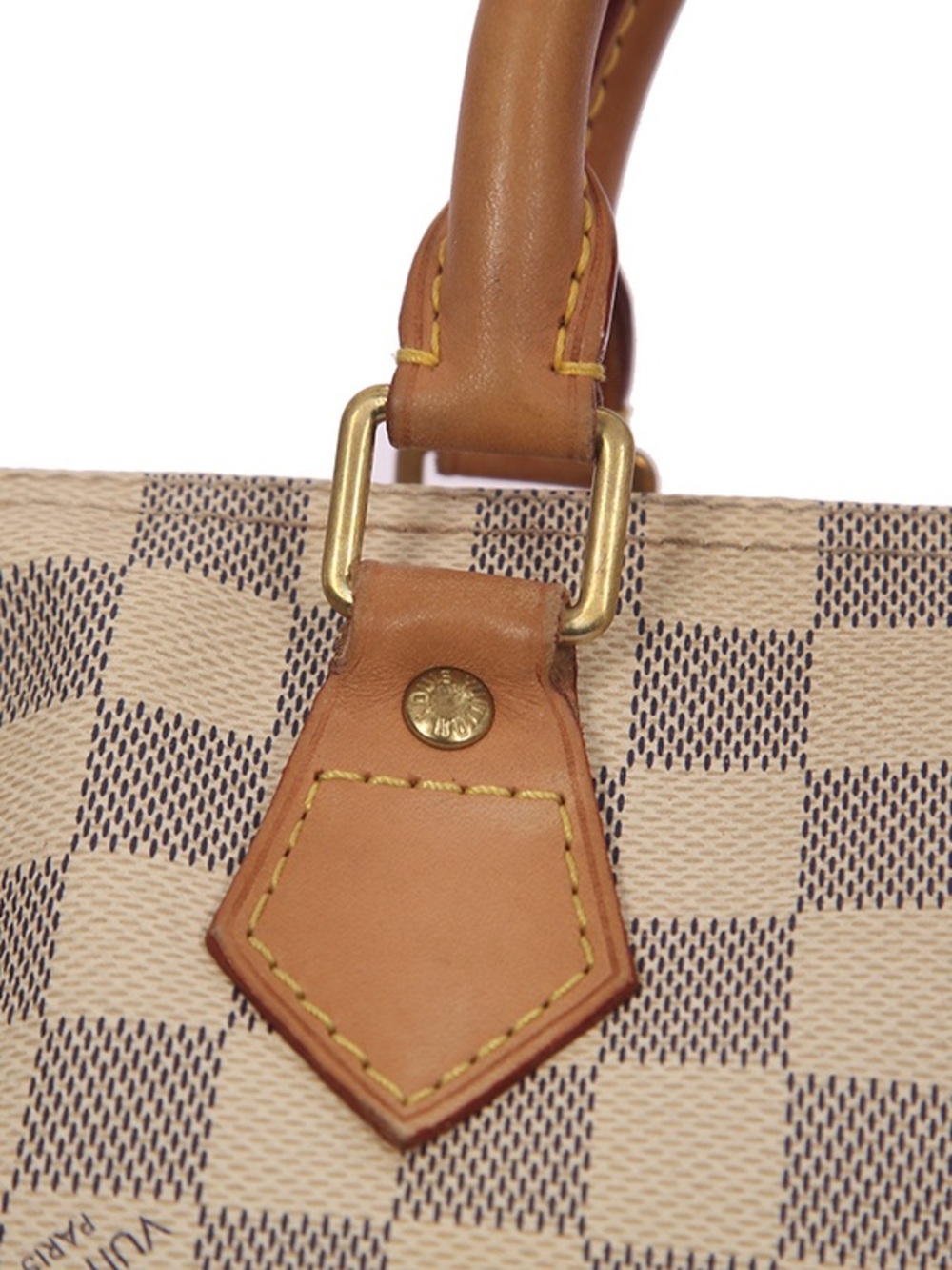 ♥️Louis Vuitton Speedy 30 Classic Checker Satchel in Beige and Tan Handbag♥️ - Picture 12 of 16